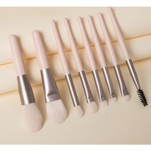 8pcs Professional Makeup Brushes Set Highlighter Eye Cosmetic Powder Foundation Eye Shadow Cosmetics Portable Eyebrows Soft Hair