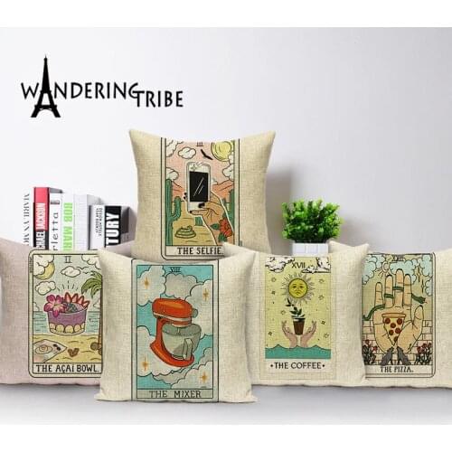 Portrait Carlo Cushion Cover Decoration Cactus Linen Living Room Pillows Cover Brahma Sofa Car Cushions Covers 45*45CM Almofadas