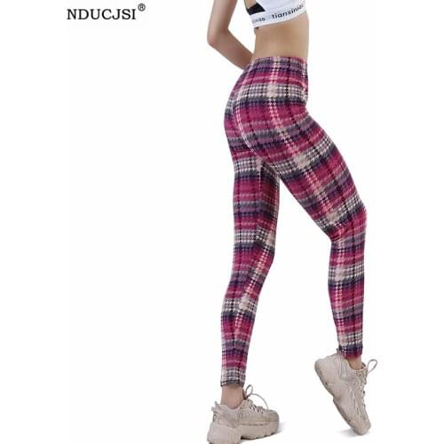 NDUCJSI Cellulite Leggings Women Tights Fitness Running Pants High Waist Sport Push Up Leggins Energy Gym Clothing Girl Print