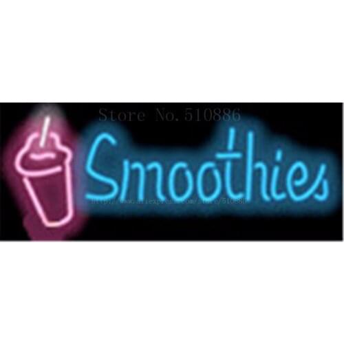 Smoothies Neon sign Real Glass Tubes Light Bar Beer Club Custom Neon signs Bulbs Shop Store Decoration Signboard signage 17"x14"