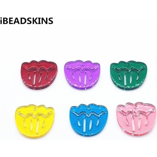 New arrival! 26x29mm 100pcs Clear Flower shape charm for Jewelry Findings/Earrings DIY parts,Jewelry Findings & Components