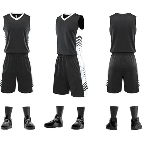 New Mens Throwback Basketball Jersey Sets Blank Team College Basketball Clothes Camouflage Sports Training Suits Uniforms Print