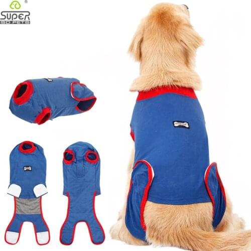 Rip Collar Alternative Dog Recovery Suit After Surgery Pet Wear Dog Jumpsuits Clothes Protect The Belly Prevent Wound Infection