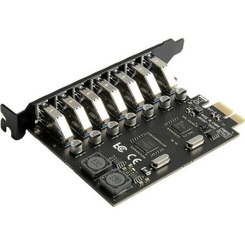 PCI-E Express To USB 3.0 Expansion Card Adapter 7 Ports Hub External Controller