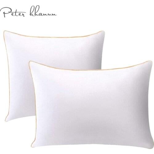 Peter Khanun Goose Down Pillows for Sleeping Neck Protection Firm Pillow Down-Proof 100% Cotton Shell Hotel Standard Pillows P02