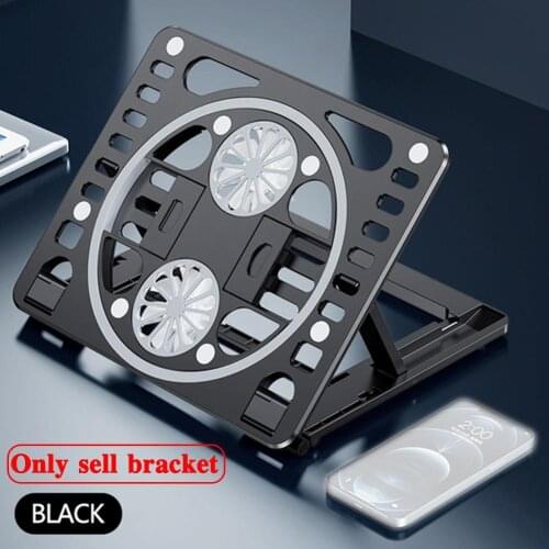 Support Laptop Stand Dual-core Silent Motor Fan Cooling Adjustable Foldable Table Holder Laptop Bracket For Notebook Macbook