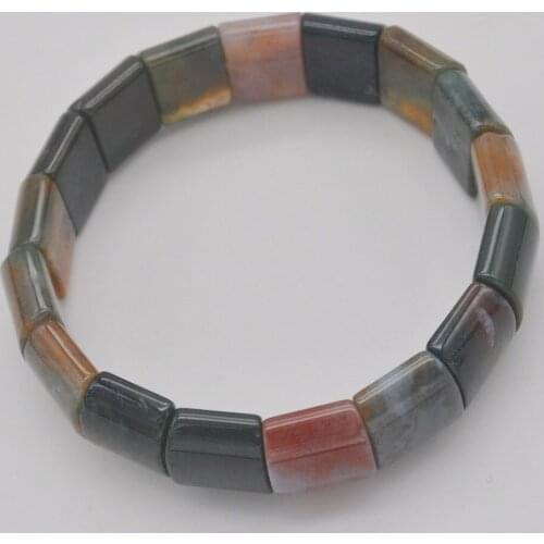 Natural India Carnelian Stone Beads Stretch Bracelet 8 Inch Jewelry G001