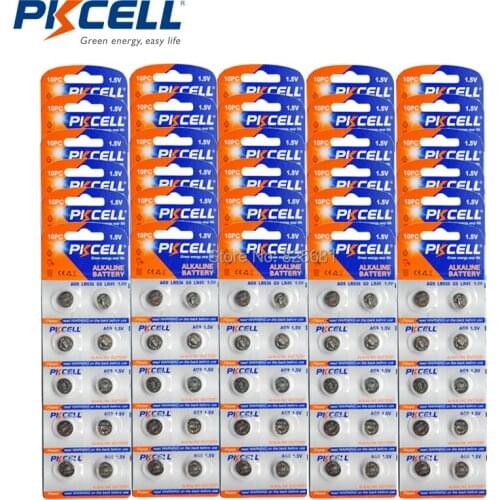 PKCELL 400Pcs/40card AG9 Button Cell battery LR45 LR194 LR936A 1.5V 45mAh Alkaline Batteries for watches toys
