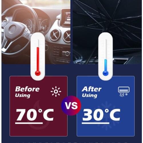 Foldable Car Windshield Sun Shade Umbrella Car UV Cover Sunshade Heat Insulation Front Window Interior Protection