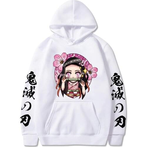 Demon Slayer Kamado Nezuko Japan Anime Print Pullovers Hoodie Loose Hip Hop Sweatshirt Streetwear Harajuku Women/man Hoodie