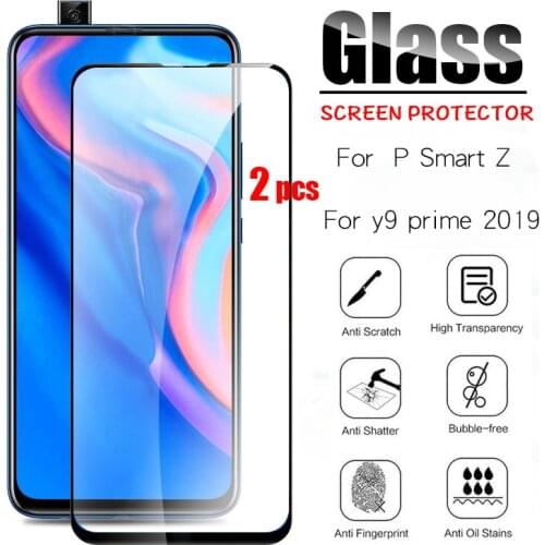 Screen protector For Huawei P Smart Z Glass Full Cover Protective film For hauwei Y9 Prime 2019 psamrtz 6.59" inch Tempered Glas
