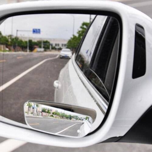 1 Pair Square Blind Spot Mirror 360 Degree ABS Glass Universal for Vehicles Car