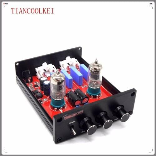 Zj-6j1 Mini 6J1 Vacuum Tube Preamp Preamplifier Stereo Treble Bass Tube Buffer Control Audio sound amplifier
