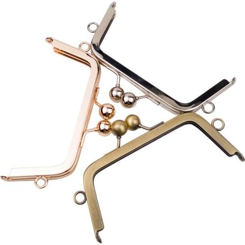 10pcs/Set New DIY Women Screw Purse Frame for Bag 14cm Metal Kiss Clasp Lock Handles Shoulder Bags Accessories