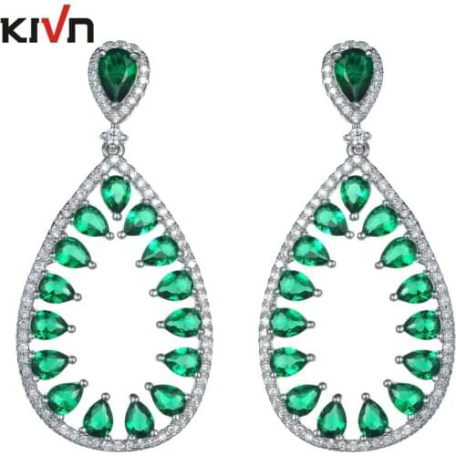 Women Fashion Jewelry Dangle CZ Cubic Zirconia Wedding Bridal Earrings for Girls Birthday Christmas Gifts 10pcs Lot Wholesale