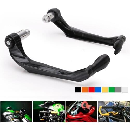 2 X Universal Real CNC Motorcycle Handlebars Aluminum Alloy Handguard Grips Levers Brake Protector Left Right