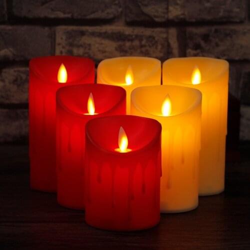 3pcs/set Led Candles Plastic Simulated Flame Candle Lamp LED Flameless Candle Lights Christmas Wedding Party Velas Decoration