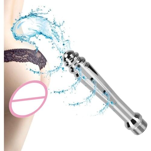 7 Holes Metal Shower Nozzle Anal Enema Cleaning Vaginal Wash Douche Sex Tools for Couples Games Adults Products Erotic Machine