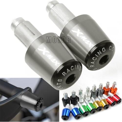 For Yamaha XMAX X-MAX 125/250/300/400 Universal Motorcycle 7/8"22mm Aluminum Handlebar Grips Cap Hand Bar Ends Handle Plug Cover