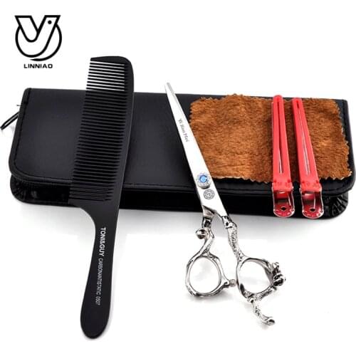 Home use 6 inch Professional hairdressing Scissors Set with bag Thinning Cutting Hair Dragon Decorative Hairdresser Tesoura