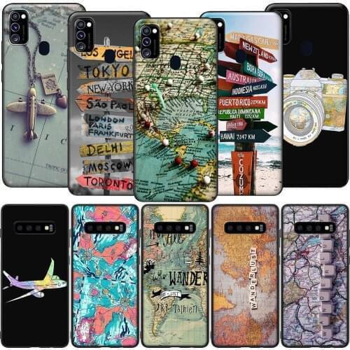 GX255 Wanderlust Map Travel Case for Samsung Note 8 9 10 20 Ultra J2 J5 J4 J6 Plus J7 Prime Duo J730 Pro Core J8 Lite