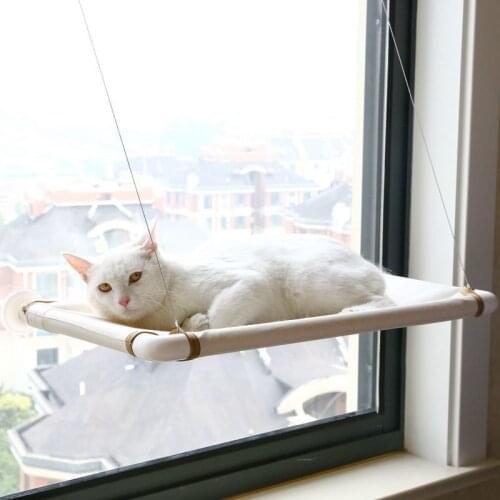 Cat hammock Hanging Beds Comfortable Sunny Seat Window Pet Hammock Soft Pet Shelf Seat Sleeping Beds Detachable Pet Supplies