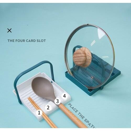 Hot Cooking Utensil Rest Plastic Kitchen Organizer and Storage Drip Pad Pot Lid Spoon Holder Non-slip Cocina Kitchen Accessories