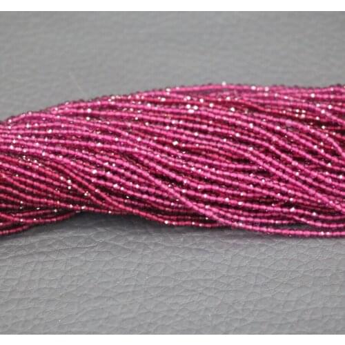 CS Flash Faceted Cut Round Garnet Crystal Loose Beads 2mm/3mm Amazing Glass Stone For Bracelet Necklace DIY Jewelry Making