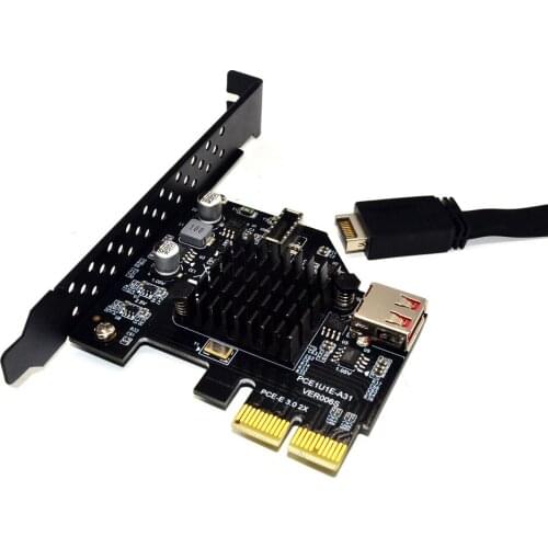 H1111Z Add On Card PCI Express 3.0 USB 3.1 PCI-E Card PCIE USB Adapter Raiser TYPE-E USB3.1 Gen2 10Gbps + USB2.0 Expansion Card
