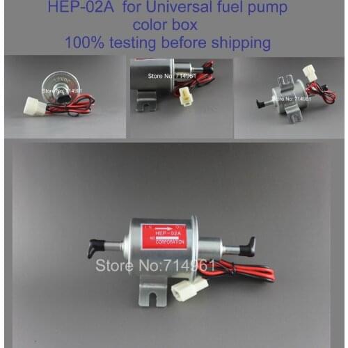 Nice material high quality HEP-02A 12V and 2 clamps low pressure diesel gasoline Universal fuel pump