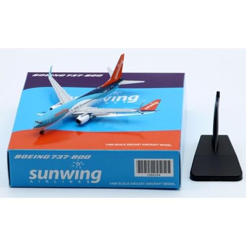 1:400 Alloy Collectible Plane Gift JC Wings LH4204 Sunwing Airlines Boeing B737-800 Diecast Aircraft Jet Model G-FDZY With Stand