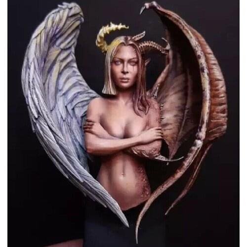 1/10 ancient woman warrior with wing bust Resin figure Model kits Miniature gk Unassembly Unpainted