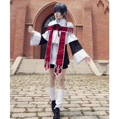 Black Butler Kuroshitsuji Ciel Phantomhive Cosplay Costume Church Choir Uniform Suits+Ring Halloween Costumes for Women/Men S-XL