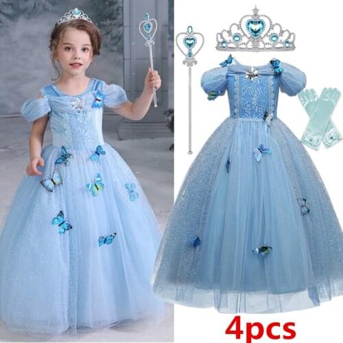 Girls Summer Dress For Kids Princess Cosplay Princess Costume Children Halloween Carnival Party Dress Up Fancy Disguise