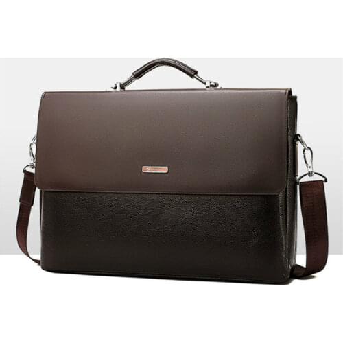 Fashion Business Leather Men Shoulder Bag Briefcase Laptop Handbag 2020 Casual Man Bag For Male Office Messenger Bags Briefcases