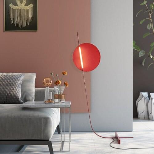 Nordic red LED Floor Lamp Living Modern Minimalist Room Home Creative Decor Standing Lamp Bedroom bedside lamp Lighting Fixtures