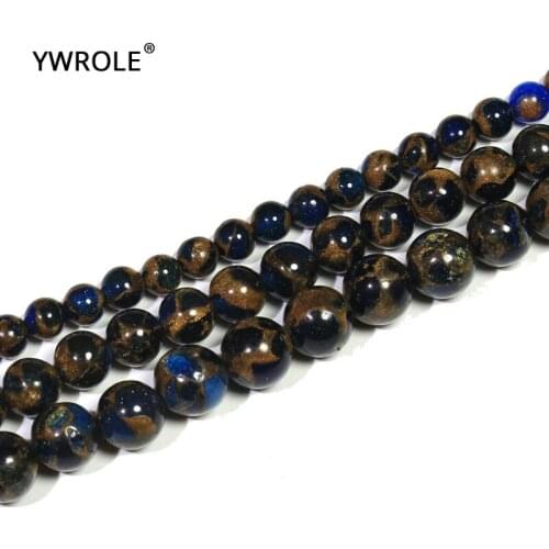 Deep Blue Nepal Natural Stone Loose Beads For Jewelry Making DIY Bracelet Necklace Material 6/8/10mm Strand 15'' Wholesale