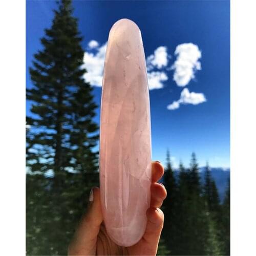 Natural rose quart crystal Sacred Masculine and Feminine Intimacy Healing Massage healing gemstone crystal wand as gift