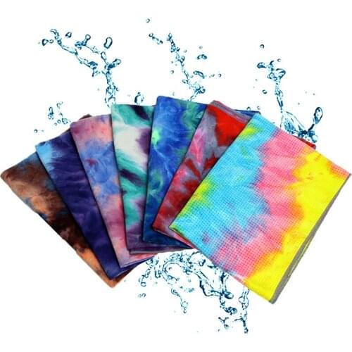 Gym Swiming Non-Slip Yoga Towel Soft Travel Sport Fitness Exercise Yoga Pilates Mat Tie-dye Printed Blanket Yoga Mat 183x63cm