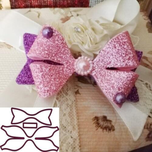 New exquisite 3D bow metal cutting knife mold paper crafts scrapbook card template DIY photo album decoration accessories