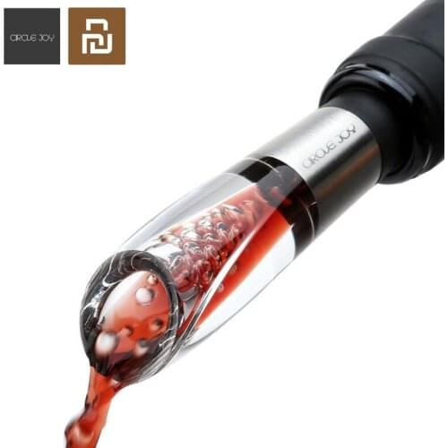 Original Youpin CIRCLE JOY Stainless Steel Fast Decanter Red Wine Decanter Mini Wine Filter Air Intake Aerator For Home Bar