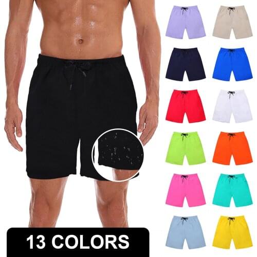 Plus Size Board Shorts Mens Tasron Quick Dry Waterproof Plain Color Straight Beach Shorts Speedos Comfortable Casual Shorts