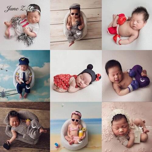 Jane Z Ann Newborn photo props baby creative theme police singer cheerleaders beach lady costume studio shooting idea