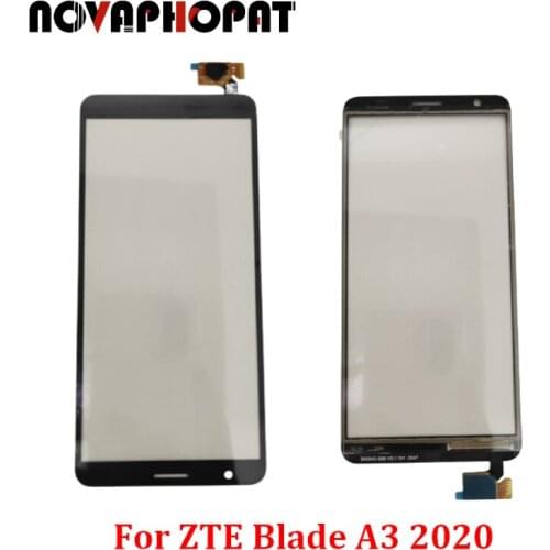 Novaphopat Tested Black Sensor For ZTE Blade A3 2020 Touch Screen Digitizer Front Glass Lens Panel 10pcs/lot