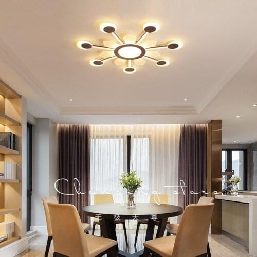 Nordic led master bedroom ceiling lamp simple modern room lamp creative petal personality acrylic home lighting LB022205