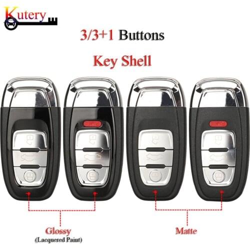 Kutery Keyless Go Remote Smart Car Key Shell For Audi Q5 A4L A5 A6 A7 A8 RS4 RS5 S4 S5 3/4 Buttons