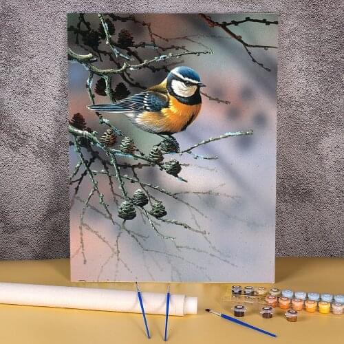 Bird Animal Painting By Numbers Package Acrylic Paints 40*50 Boards By Numbers Paintings For Kids Handiwork For Drawing Art