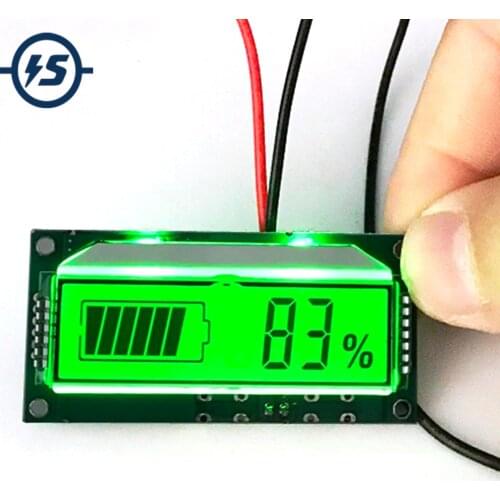 Battery Capacity Indicator Voltmeter Percentage Power Monitor For 12V-84V Lead Acid Battery 2S-28S