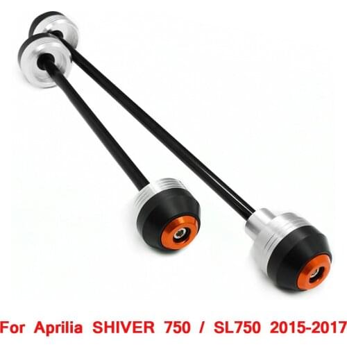 Motorcycle Wheel Falling Protector Pad Front Rear For Aprilia SHIVER 750 / SL750 2015 2016 2017 Axle Fork Crash Sliders
