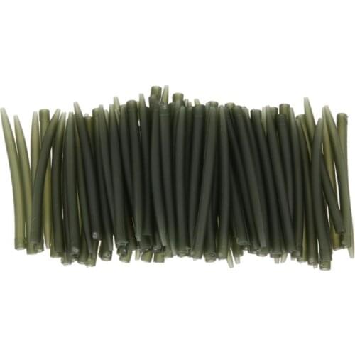 TPR Green Terminal Carp Fishing Large Bore Anti Sleeves Soft Rubber Connect With Fishing Hook Sleeves Smooth Continuous Taper